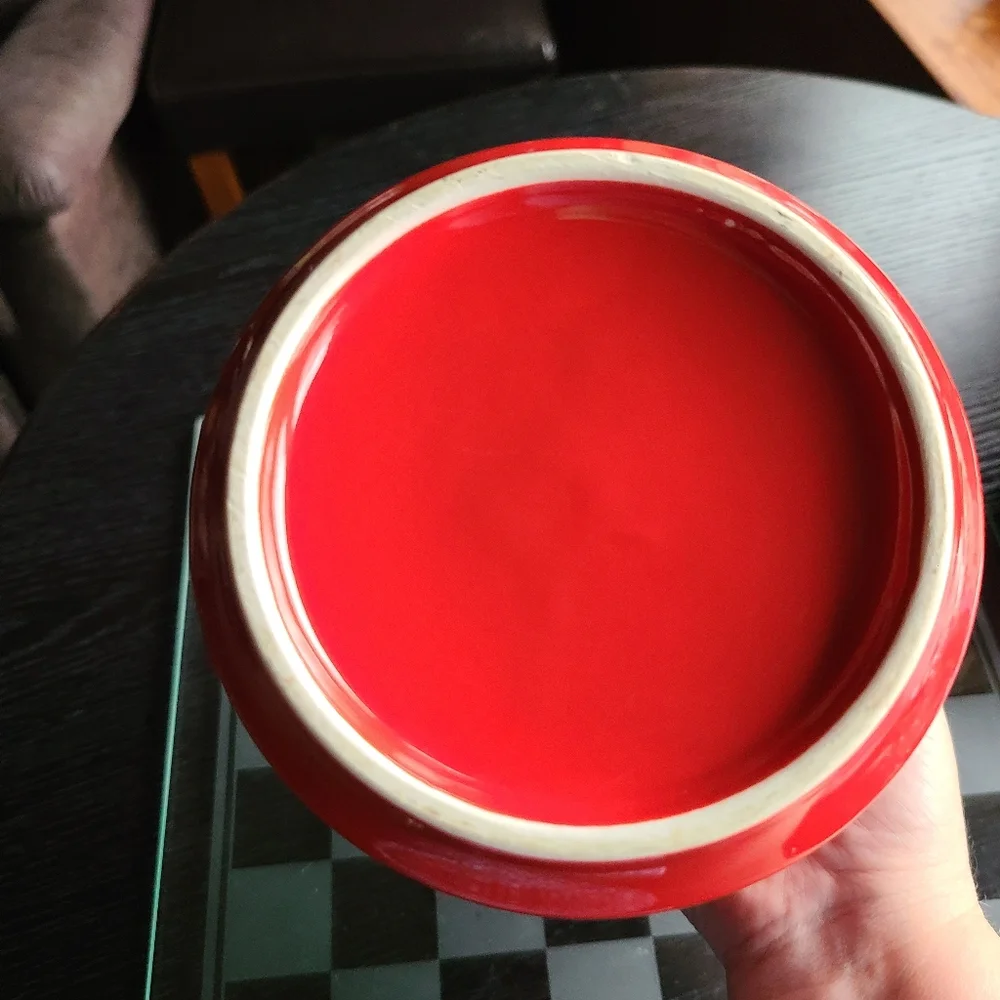 Vibrant Red Kitchen Canister  to hold your utensils